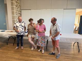 Visite de mécène à l'exposition Corinne Joachim à Tréduder - Laurent