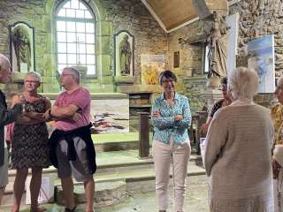 Vernissage de l'exposition de Catherine d'Hautefeuille à la chapelle de Christ en Ploumilliau - Sabrina