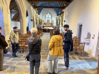 Visite préparatoire d'artiste à l'église Saint-Quémeau en Trédrez-Loquémeau - Laurent